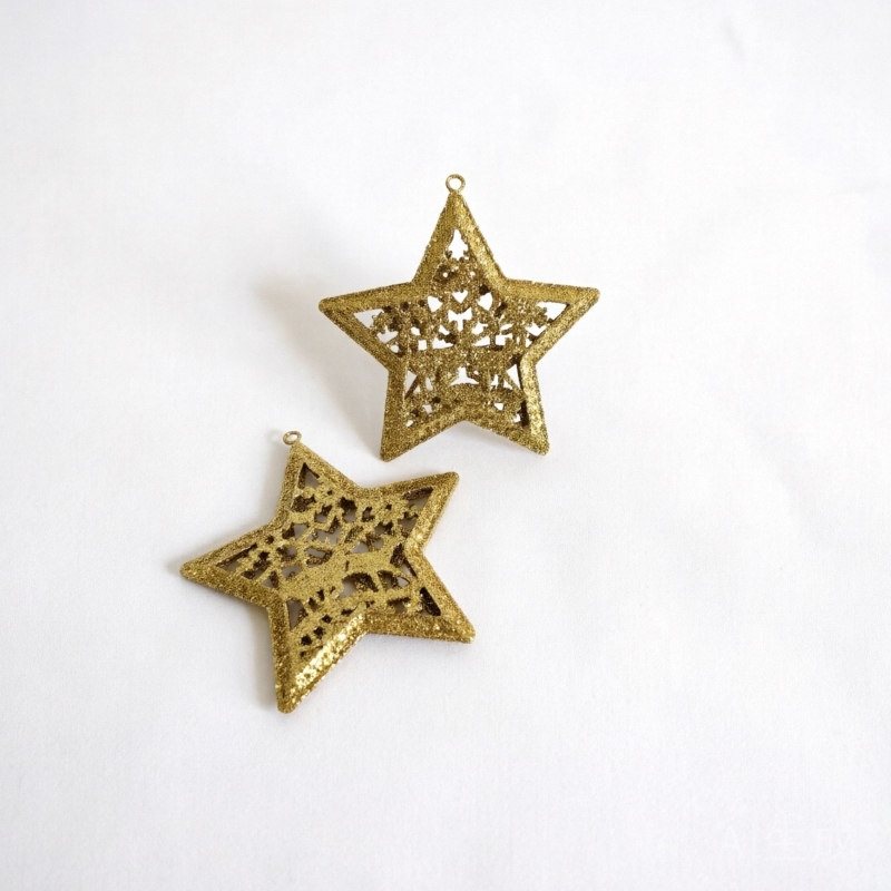 Indoor Metal Christmas Ornaments Customized Black Vintage Style Lightweight