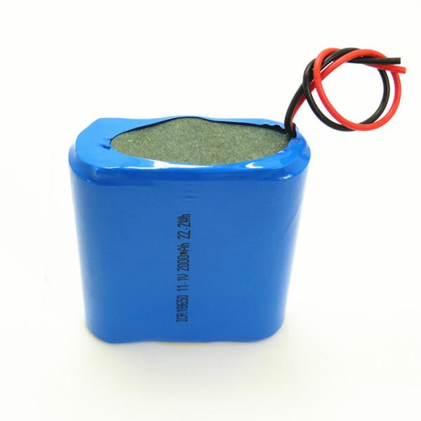 Orange 18650  Li Ion Battery Pack 11.1V 2000mAh 22.2Wh 3S1P CE UL RoHS Approved