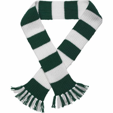 50cm Winter Wool Free Striped Scarf Knitting Pattern With Embroidery Logo