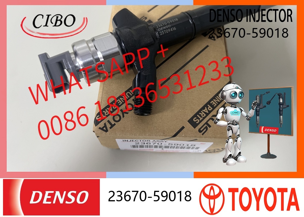 0950009770 Diesel Fuel Injector 23670-59018 095000-9770 for Toyota Land Cruiser 70 Series 1kd-FTV Common Rail Injection Valve