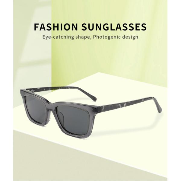 Прямоугольные классические солнечные очки ацетата ежедневно поляризовывали солнечные очки авиатора