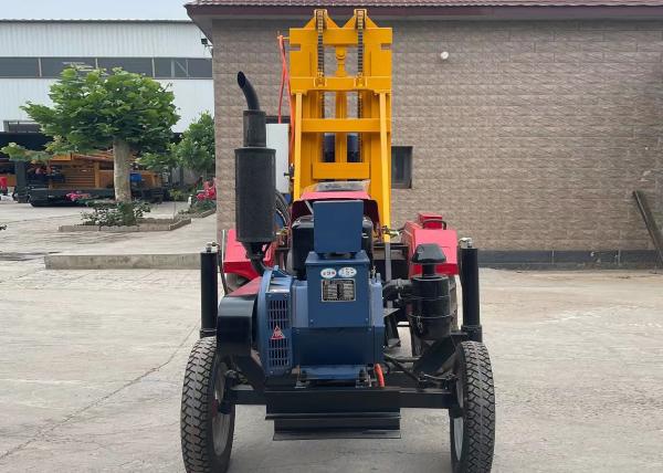 100 Meters Drilling Depth Tractor Drilling Machine With Optional Color And 76mm Rod Hole Diameter