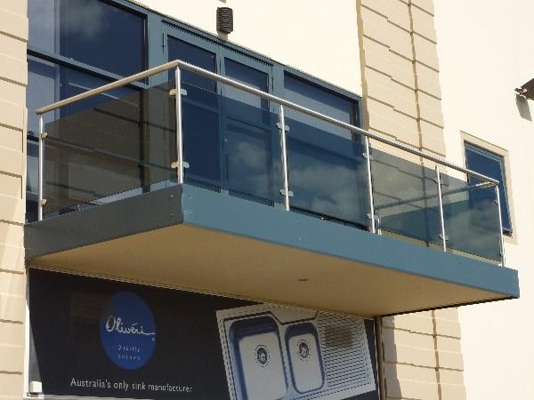 Flooring Mounted Stainless Steel Glass Railing For Outdoor Deck PR-GA