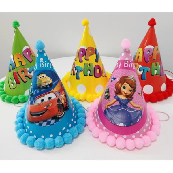 Customized End Hairball Paper Birthday Hat for Baby One Year Old Adult Party Pointy Hat