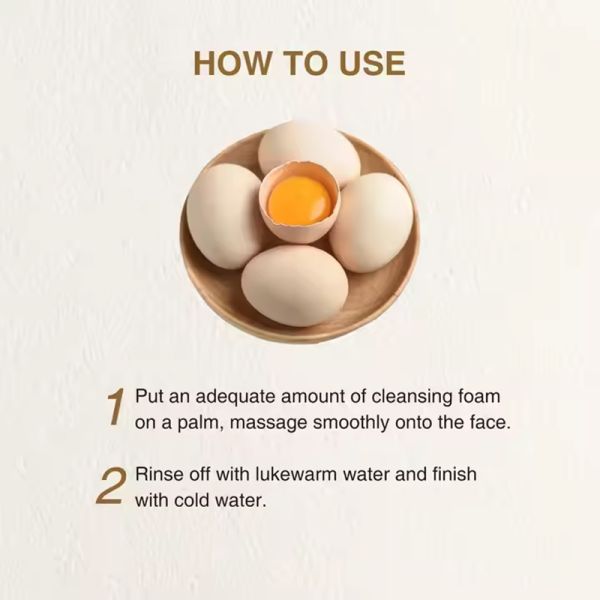 Private Label Pure Egg White Hyaluronic Acid Pore Cleansing Cream Egg Yolk Albumin Facial Cream Cleanser Dry Normal Oily