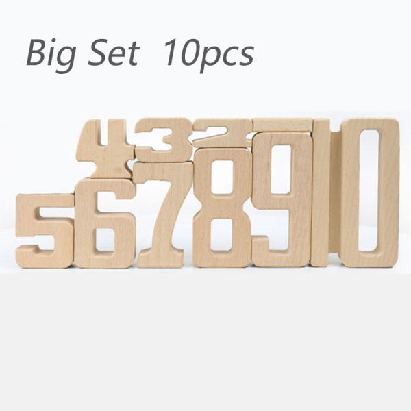 Number Building Blocks Wooden Math Digital Toys Baby Balance Block Jenga Toy Montessori Educational Natural Wood Toys fo