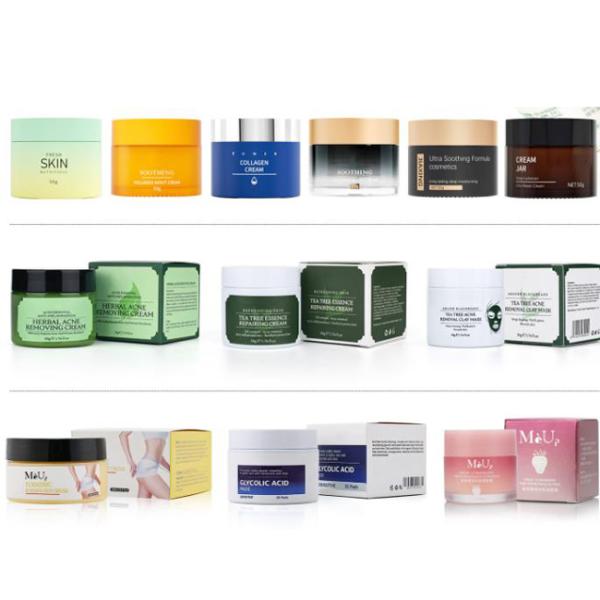 Purple Body Cream Glass Cosmetic Jar 1.7oz 50g Matte Round Smell Proof