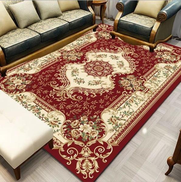 Retro Style Light Luxury Polyester Fiber Living Room Floor Carpet Special Style