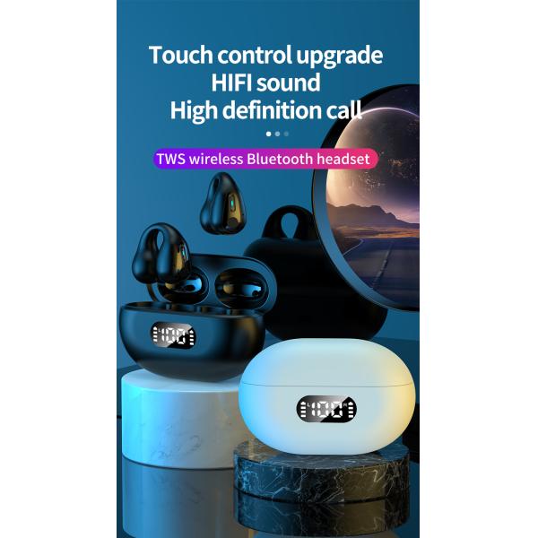Waterproof Standard IPX-6 TWS BT 5.3 Earphone Touch Control and Battery Indicator Digital Display for LED Wireless Headphone