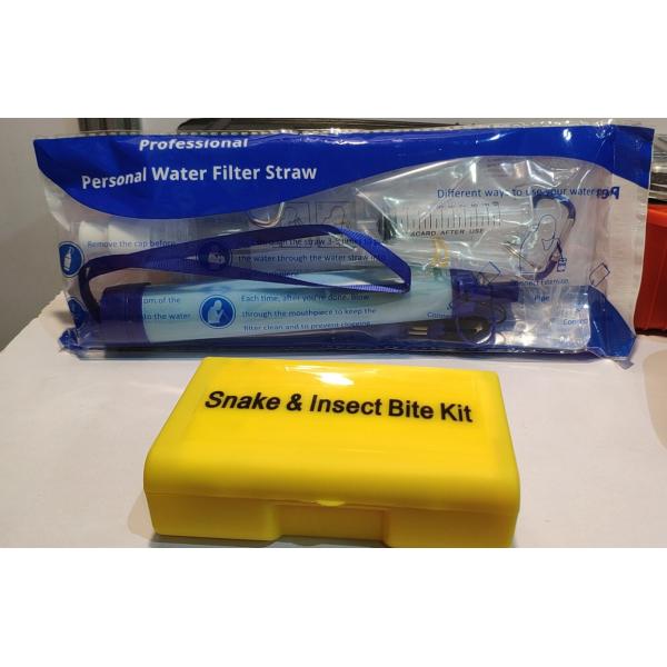 Синяя 1L фильтр воды для выживания соломинка для кемпинга на открытом воздухе