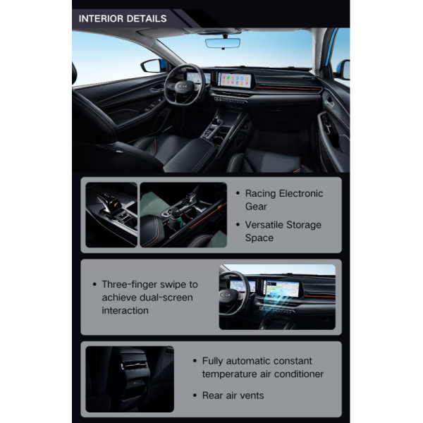 2024 Model All-New for Binrui COOL Sedan Automatic Turbo R17 FWD Dark Interior 360 Camera Gas/Petrol Car