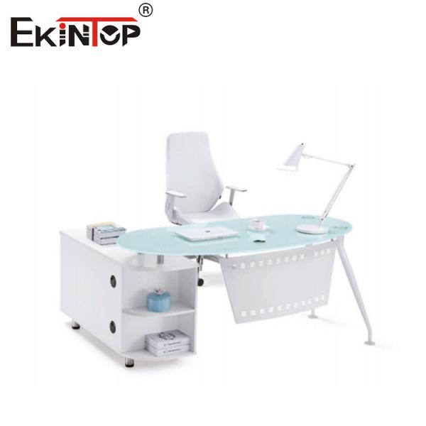 Étude étudiante Bureau de verre tempéré Bureau épaissie Coins arrondis durs