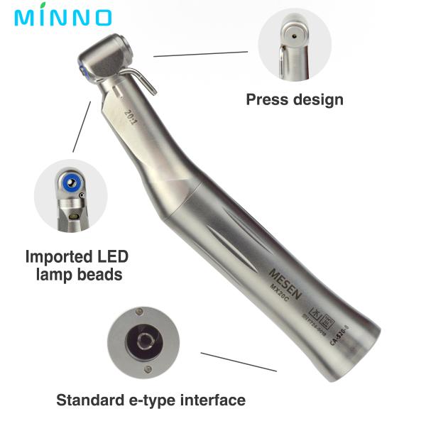 20:1 lmplants Motor Contra Angle External Water Spray Low Speed Handpiece No LED Drill Dentistry Tool With Factory Pric