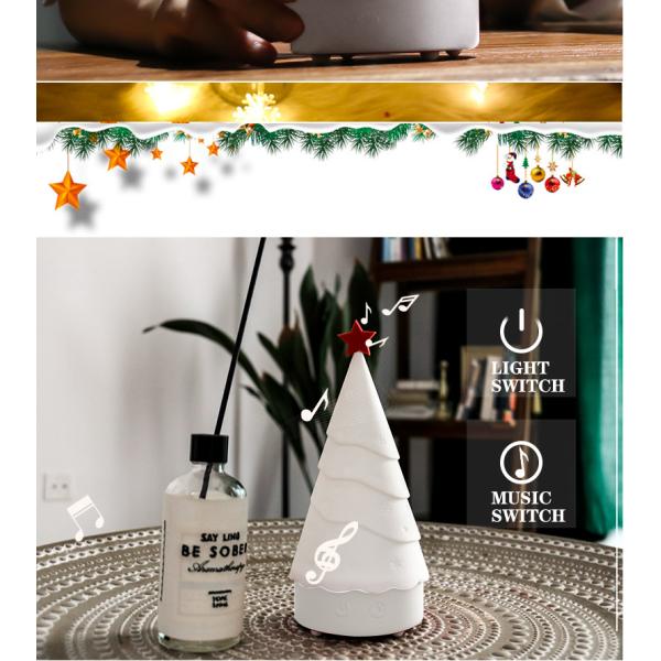 Luz de noite de árvore de Natal ecológica personalizada com controle táctil e função de música