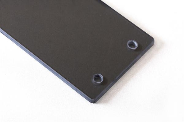 Grey Holes Drilled Safety Corner 3mm Glass Panel Light Switch