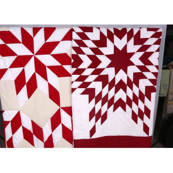 Unique Lone Star Geometric Bedspreads And Coverlets Red / White For Home