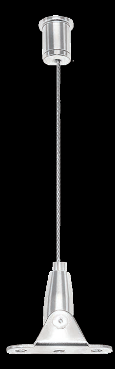 Rotatable Multi Angle Stainless Steel Swivel Cable Gripper Ceiling Mount Bracket Panel Lights and Signs