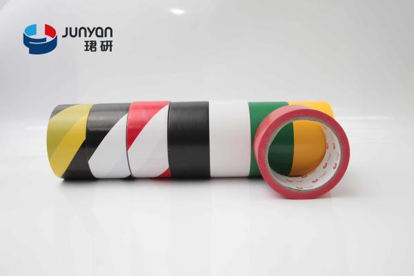 Yellow Safety PVC Floor Marking Tape Easy Tear Waterproof  150% Elongation