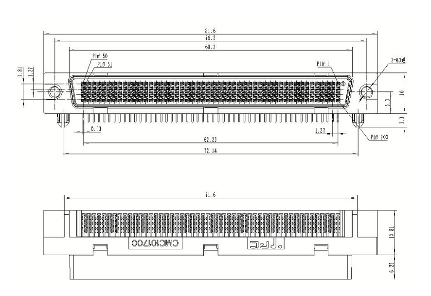 LFH200 альтернатива 71718-2000 тип доска 200 положений d для восхождения на борт штепсельной розетки матрицы