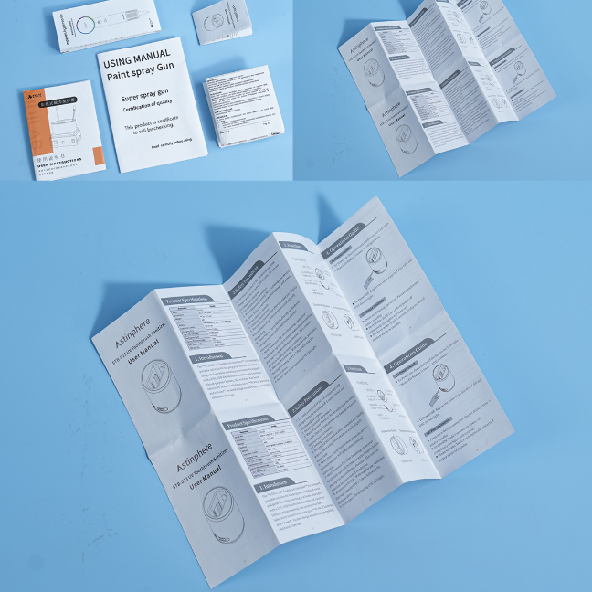 Instruction Manual Booklets With Multi-Panel Folding For Consumer Electronics