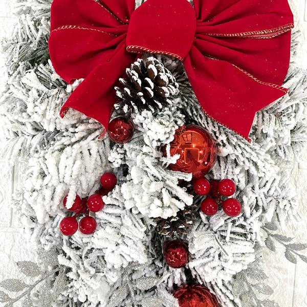 Customized Logo Merry Christmas Front Door Artificial Pine Garland for Party Decor
