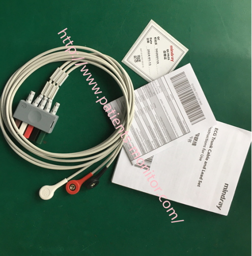 Mindray 3-lead ECG Leadset Adult Pediatric AHA Snap 0010-30-42734 ECG Machine Part New Original