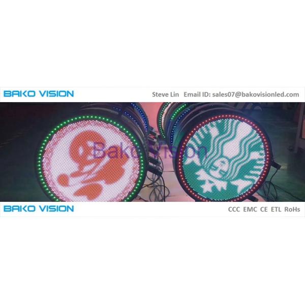 WIFI/USB Outdoor Roadside Led Display Round Logo Sign Eye - Catching LED Display
