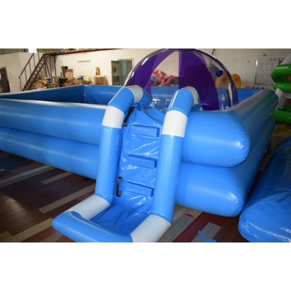 Kids Party Custom Inflatable Swimming Pool With Ladder And Full Color Printing Bottom