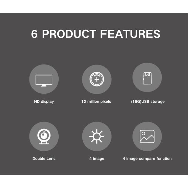 ABS PC 15 Inch HD Screen 200X Camera USB Digital Hair And Skin Analyzer