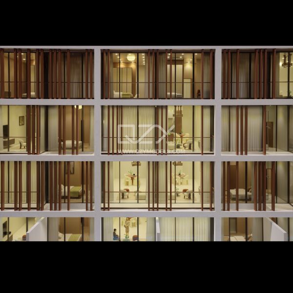 1:30 Scale Realistic Luxury Apartment Model with iPad Controlled Lighting for Dubai Real Estate