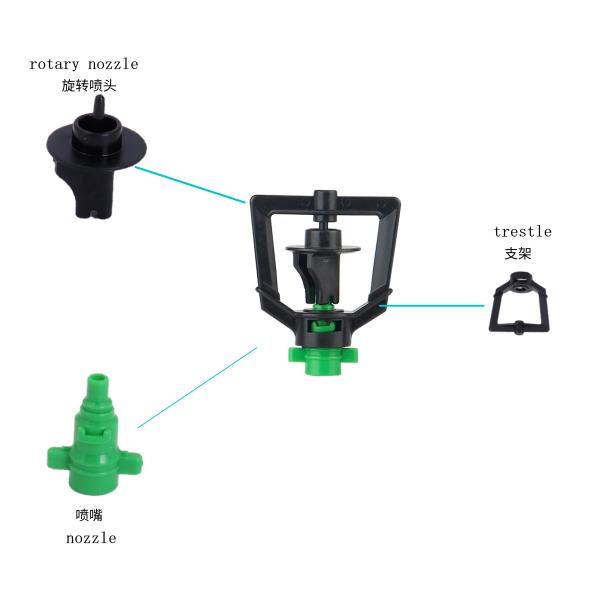 Lasting Upright Position Agricultural Water Sprinkler Irrigation System with Plastic Sprinkler