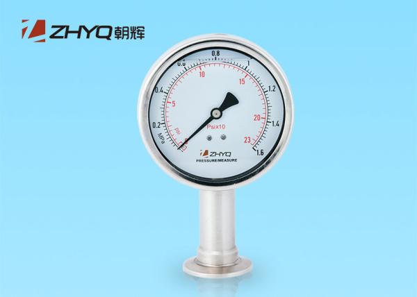 Good Performance Tri Clamp Pressure Gauge , Diaphragm Liquid Filled Pressure Gauge