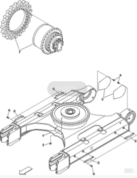 Конечная передача коробки передач MAG-180VP-6000, собрание мотора SH350A5 CX360 гидравлическое