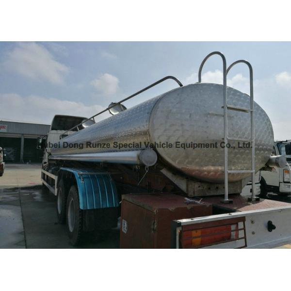FOTON Polished Stainless Steel Tanker Trucks 18000liters for Drinking Water , Liquid Food ,oil