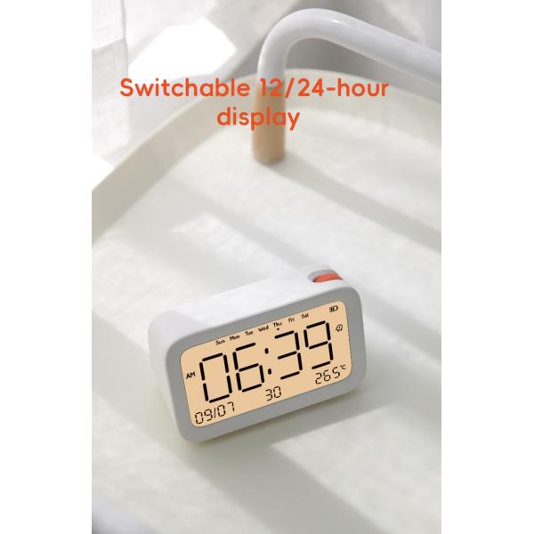Orange Dot Kids Alarm Clock with Cute Backlight Dual Function Analog-Digital Design Modern Wake-up Light Smart Quartz-for Kids