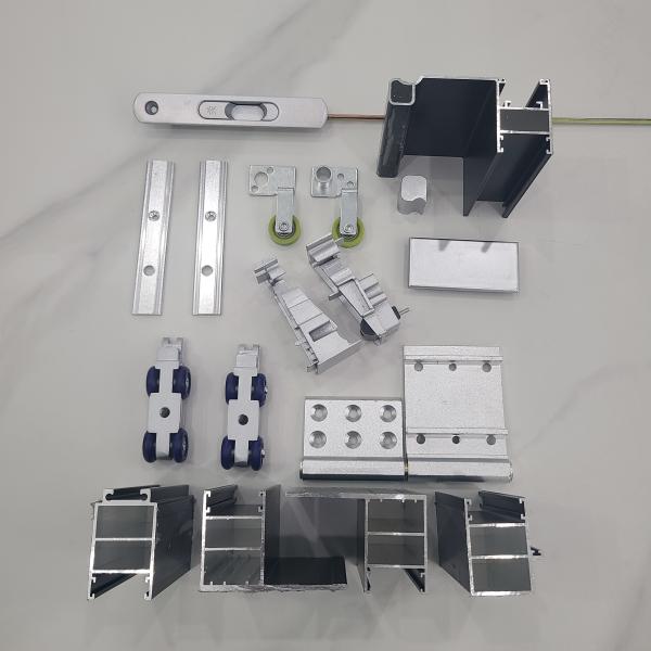 древесина профиля сползая окна 2.0mm алюминиевая закончила дверную раму ливня