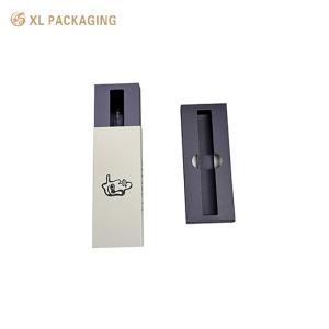 Custom Embossed Logo Drawer Perfume Box 350g Kraft Paper Purple Inner Box For