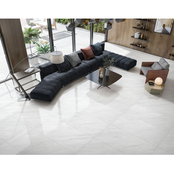 Super White Texture Indoor Tiles For Floor Bright Surface And Soft Light Living Room Floor Tiles