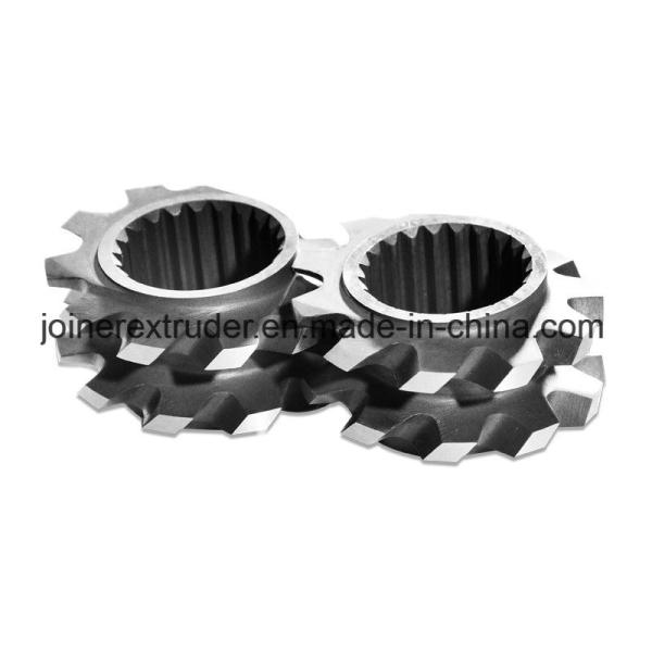 Certifié TEX120 Résistance à l'usure Components d'extrudeuse à double vis Éléments de vis étoilés