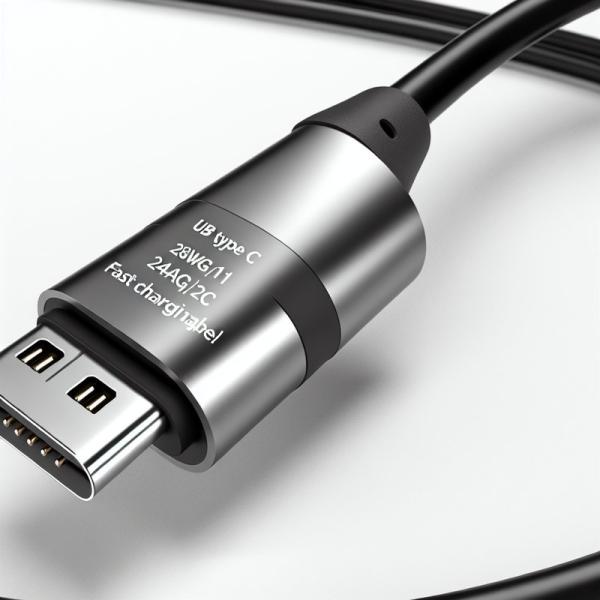 28AWG 1P 24AWG 2C Retractable USB Type C Fast Charging Cable