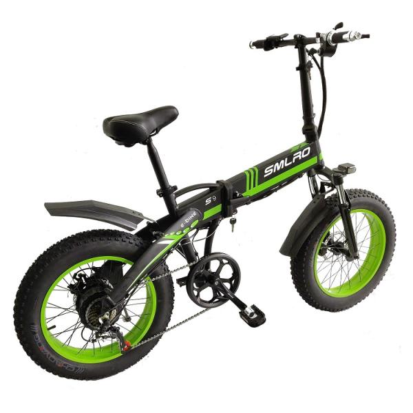 Integrated Battery Smlro S9 Electric Bike , 22MPH E Bike 20 Inch