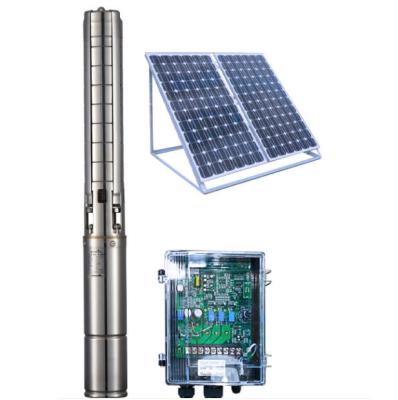 1 To 28 Cube H 4 Inch DC Deep Well Solar Powered BLDC Water Pump For Irrigation