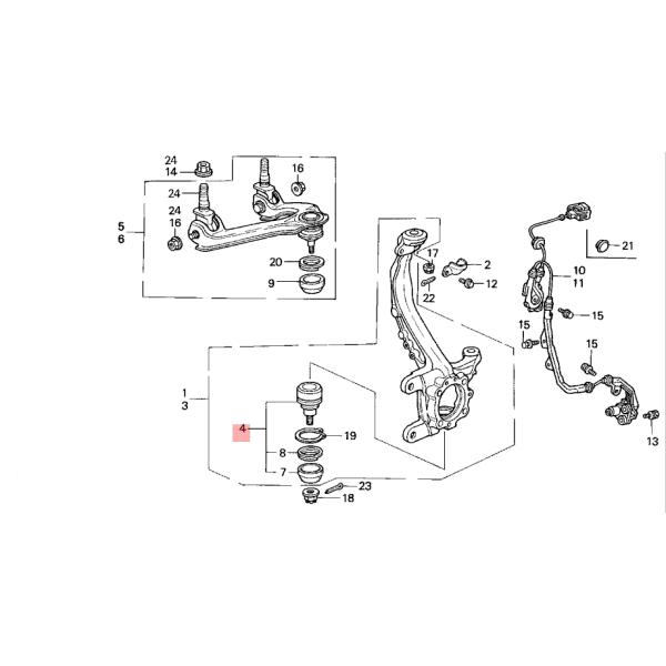 Front Lower Suspension Ball Joint 51220 S84 305 For Honda Accord 1998-2002