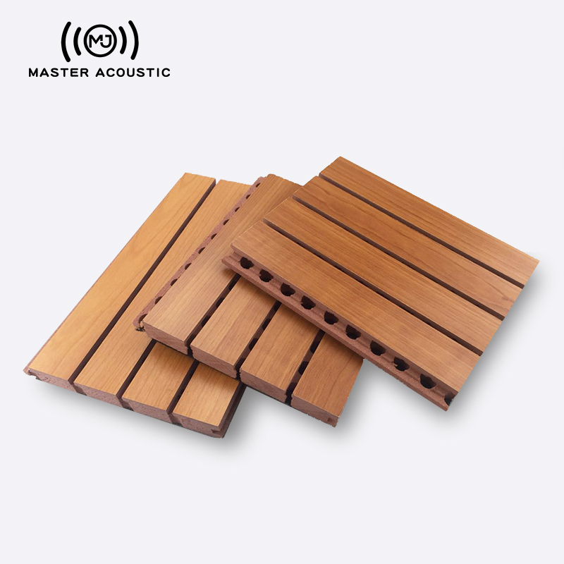 Modern Grooved Acoustic Panel Waterproof Slotted Wall Panels Eco Friendly