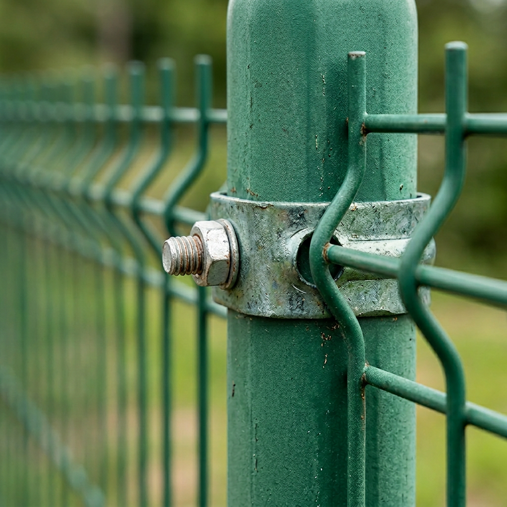 Strong 3D V Bending Modern Security Fence Powder Coated Steel Frame Square Anti Climb 8FT Panel for Schools Houses Outdoor Use