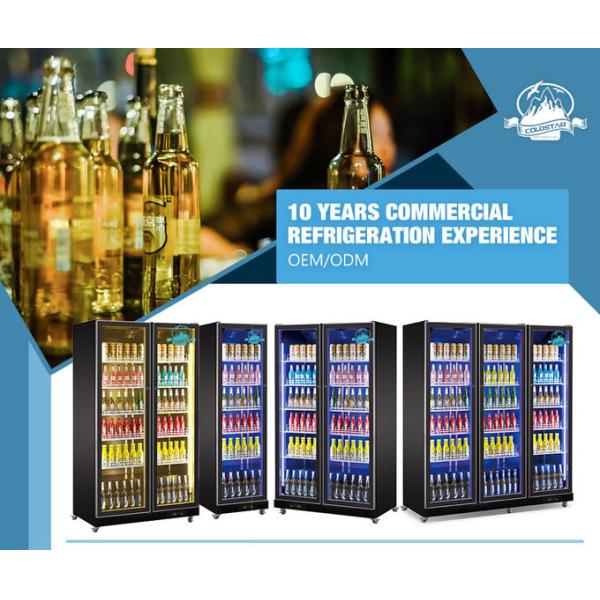 Commercial Full Glass Door Display Fridge Refrigerated Showcase Upright Beer Beverage Cooler