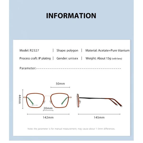 Подгонянные женщины людей стекел рамки титана ацетата для чтения компьютера