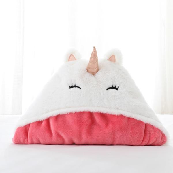 Microfiber Flannel Hoodie Blanket Puffy Thick Snuggle Hoodie Blanket