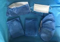 L'habillement protecteur jetable bleu-foncé, jetable frottent des costumes avec la chemise/pantalon