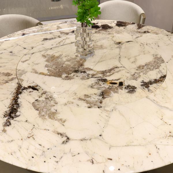 Luxury Furniture Round Dining Tables Marble Top Italian Dinner Table Restaurant Tables